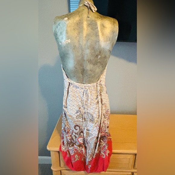 Cute summer Boho halter midi dress - Picture 3 of 4